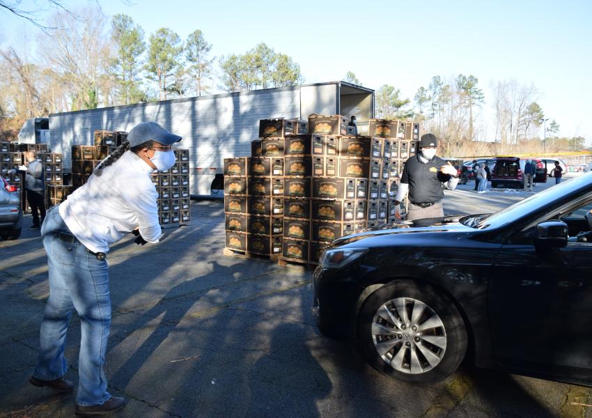 Food Box Distribution at the DeKalb Tax Commissioner's Office (Feb 10, 2021)