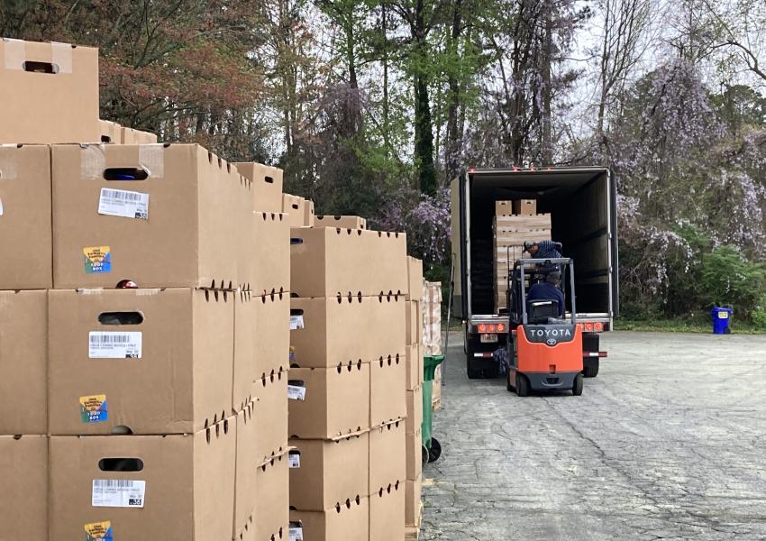 March 2021 Food Box Distribution at the DeKalb Tax Office in Decatur