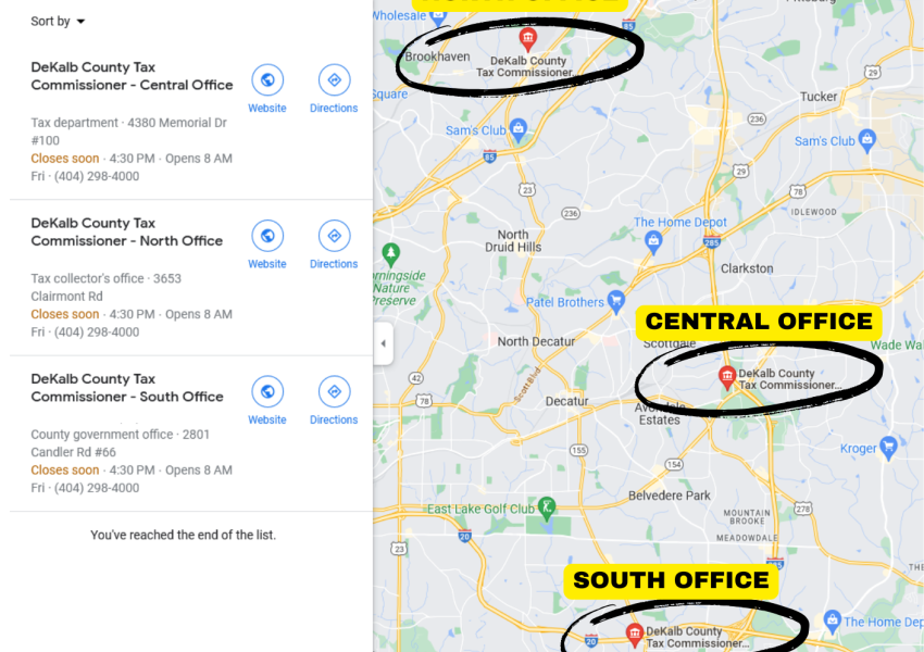 tax office locations map